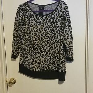 AGB Zebra Print Sweater Size 1X